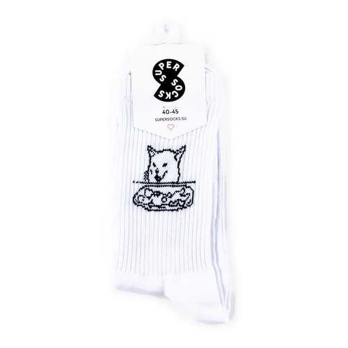 Носки Super Socks Кот Мем белые 35-40 в Милабель